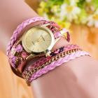 Bracelet Watch Women Dress Clock Wrap Around Synthetic Leather Chain Relogio Feminino CF