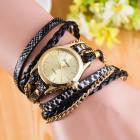Bracelet Watch Women Dress Clock Wrap Around Synthetic Leather Chain Relogio Feminino CF