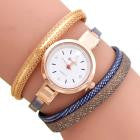 Bracelet Watch Women Dress Clock Wave Point Analog PU Leather Band Relogio Feminino CF