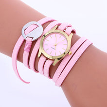 Bracelet Watch Women Dress Clock PU Leather Weaving Gift Relogio Feminino CF