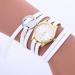 Bracelet Watch Women Dress Clock PU Leather Weaving Gift Relogio Feminino CF