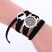 Bracelet Watch Women Dress Clock PU Leather Weaving Gift Relogio Feminino CF