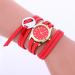 Bracelet Watch Women Dress Clock PU Leather Weaving Gift Relogio Feminino CF