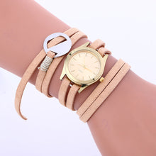 Bracelet Watch Women Dress Clock PU Leather Weaving Gift Relogio Feminino CF