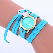Bracelet Watch Women Dress Clock PU Leather Weaving Gift Relogio Feminino CF