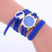 Bracelet Watch Women Dress Clock PU Leather Weaving Gift Relogio Feminino CF