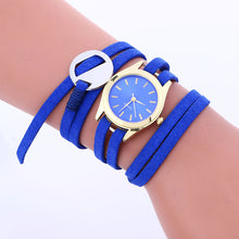 Bracelet Watch Women Dress Clock PU Leather Weaving Gift Relogio Feminino CF
