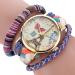 Bracelet Watch Women Relogio Feminino The Sleek Stylish Chic Knit Dress Clock Tower Pattern Ladies Decorative Gift CF