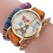 Bracelet Watch Women Relogio Feminino The Sleek Stylish Chic Knit Dress Clock Tower Pattern Ladies Decorative Gift CF