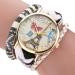 Bracelet Watch Women Relogio Feminino The Sleek Stylish Chic Knit Dress Clock Tower Pattern Ladies Decorative Gift CF