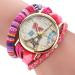 Bracelet Watch Women Relogio Feminino The Sleek Stylish Chic Knit Dress Clock Tower Pattern Ladies Decorative Gift CF