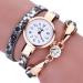 Bracelet Watch Women Rhinestone Crystal Dress Clock Leatheroid Gift Quartz Relogio Feminino CF