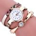 Bracelet Watch Women Rhinestone Crystal Dress Clock Leatheroid Gift Quartz Relogio Feminino CF