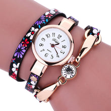 Bracelet Watch Women Rhinestone Crystal Dress Clock Leatheroid Gift Quartz Relogio Feminino CF
