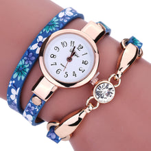 Bracelet Watch Women Rhinestone Crystal Dress Clock Leatheroid Gift Quartz Relogio Feminino CF