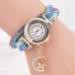 Bracelet Watch Women Rhinestone Crystal Band Dress Clock Gift Wave Dial Analog Wrist Relogio Feminino CF