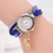 Bracelet Watch Women Rhinestone Crystal Band Dress Clock Gift Wave Dial Analog Wrist Relogio Feminino CF