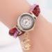 Bracelet Watch Women Rhinestone Crystal Band Dress Clock Gift Wave Dial Analog Wrist Relogio Feminino CF