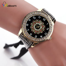 Bracelet Watch Women Rhinestone Crystal Dress Clock Ladies Braided Band Analog Quartz Relogio Feminino CF
