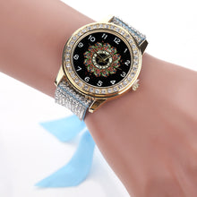 Bracelet Watch Women Rhinestone Crystal Dress Clock Ladies Braided Band Analog Quartz Relogio Feminino CF