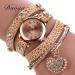Bracelet Watch Women Rhinestone Crystal Dress Clock luxury heart pendant Relogio Feminino CF