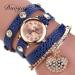Bracelet Watch Women Rhinestone Crystal Dress Clock luxury heart pendant Relogio Feminino CF