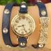 Bracelet Watch Women Rhinestone Crystal Dress Clock Bowknot Gift PU Leather Quartz Relogio Feminino CF