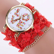 Bracelet Watch Women Rhinestone Crystal Dress Clock Lace Wrap Around Synthetic Chain Analog Quartz Relogio Feminino CF