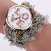 Bracelet Watch Women Rhinestone Crystal Dress Clock Lace Wrap Around Synthetic Chain Analog Quartz Relogio Feminino CF