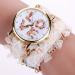 Bracelet Watch Women Rhinestone Crystal Dress Clock Lace Wrap Around Synthetic Chain Analog Quartz Relogio Feminino CF