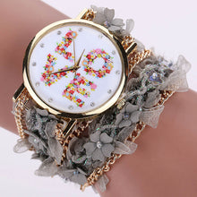 Bracelet Watch Women Rhinestone Crystal Dress Clock Lace Wrap Around Synthetic Chain Analog Quartz Relogio Feminino CF