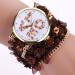 Bracelet Watch Women Rhinestone Crystal Dress Clock Lace Wrap Around Synthetic Chain Analog Quartz Relogio Feminino CF