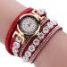 Bracelet Watch Women Rhinestone Crystal Dress Clock Vintage Design PU Leather Band Relogio Feminino CF