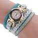 Bracelet Watch Women Rhinestone Crystal Dress Clock Vintage Design PU Leather Band Relogio Feminino CF