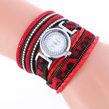Bracelet Watch Women Rhinestone Crystal Dress Clock Wrap Lady Weave Gift Wrist Relogio Feminino CF