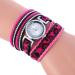 Bracelet Watch Women Rhinestone Crystal Dress Clock Wrap Lady Weave Gift Wrist Relogio Feminino CF