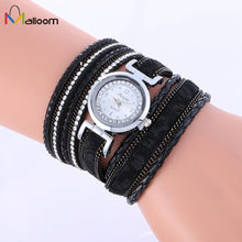Bracelet Watch Women Rhinestone Crystal Dress Clock Wrap Lady Weave Gift Wrist Relogio Feminino CF