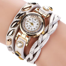 Bracelet Watch Women Rhinestone Crystal Relogio Feminino PU Leather Strap Gift Dress Clock CF