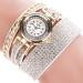 Bracelet Watch Women Vintage Design PU Leather Ladies Rhinestone Crystal Dress Quartz Clock Relogio Feminino CF