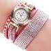 Bracelet Watch Women Vintage Design PU Leather Ladies Rhinestone Crystal Dress Quartz Clock Relogio Feminino CF
