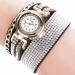 Bracelet Watch Women Vintage Design PU Leather Ladies Rhinestone Crystal Dress Quartz Clock Relogio Feminino CF