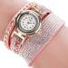 Bracelet Watch Women Vintage Design PU Leather Ladies Rhinestone Crystal Dress Quartz Clock Relogio Feminino CF