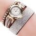 Bracelet Watch Women Vintage Design PU Leather Ladies Rhinestone Crystal Dress Quartz Clock Relogio Feminino CF