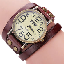 Bracelet Watch Women Vintage Design Relogio Feminino PU Leather Ladies Dress Bangle Quartz Clock CF