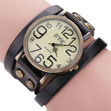 Bracelet Watch Women Vintage Design Relogio Feminino PU Leather Ladies Dress Bangle Quartz Clock CF