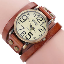 Bracelet Watch Women Vintage Design Relogio Feminino PU Leather Ladies Dress Bangle Quartz Clock CF