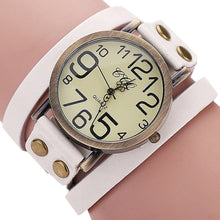 Bracelet Watch Women Vintage Design Relogio Feminino PU Leather Ladies Dress Bangle Quartz Clock CF