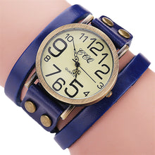 Bracelet Watch Women Vintage Design Relogio Feminino PU Leather Ladies Dress Bangle Quartz Clock CF