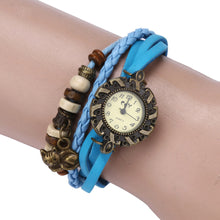 Bracelet Watches Quartz Relogio Feminino Weave Around PU Leather Cat Bracelets Lady Woman Wrist Watch Dress Clock CF