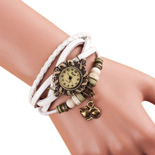 Bracelet Watches Quartz Relogio Feminino Weave Around PU Leather Cat Bracelets Lady Woman Wrist Watch Dress Clock CF